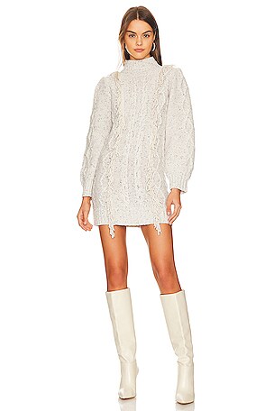 Daria Fringe Sweater Dress