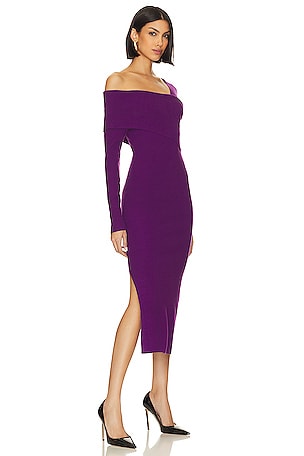 Line & Dot Sylvie Midi Dress in Purple