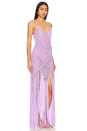 Line & Dot Wandering Maxi Dress in Lavender