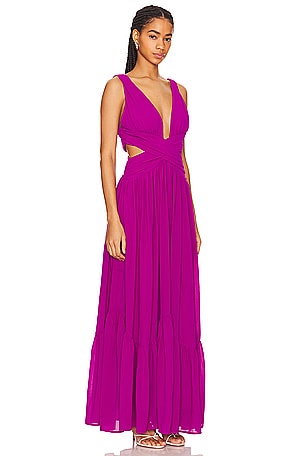 Line & Dot Headliner Maxi Dress in Purple