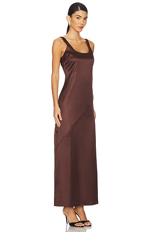 Line & Dot Dalton Dress in Chocolate