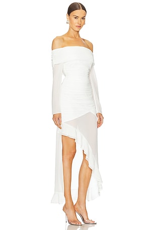 Line & Dot Owens Midi Dress in Ivory