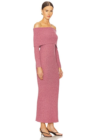 Line & Dot Lenora Off Shoulder Dress in Pink