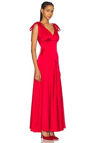 Line & Dot Harles Maxi Dress in Red
