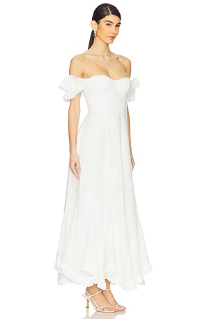 Line & Dot Emberly Maxi Dress in White
