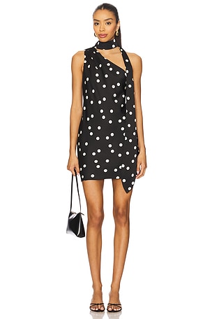 Gloss Scarf Mini Dress Line & Dot