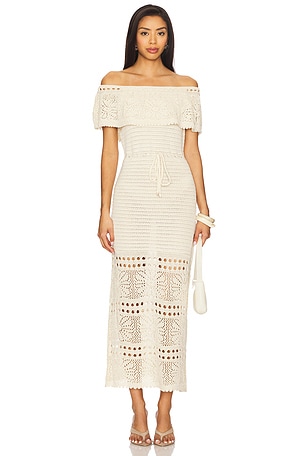 Wilda Crochet Sweater Dress Line & Dot