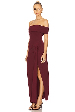 Line & Dot Mazzy Knit Dress in Burgundy