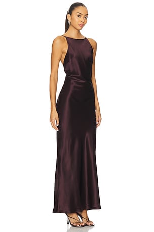 Line & Dot Petrea Maxi Dress in Burgundy