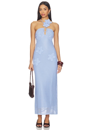 Gienna Sweater Maxi Dress Line & Dot