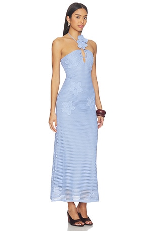 Line & Dot Gienna Sweater Maxi Dress in Baby Blue