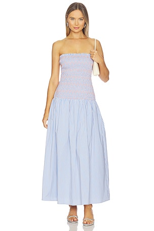 Eleni Smocked Dress Line & Dot