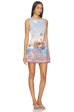 Line & Dot Pernille Mini Dress in Blue