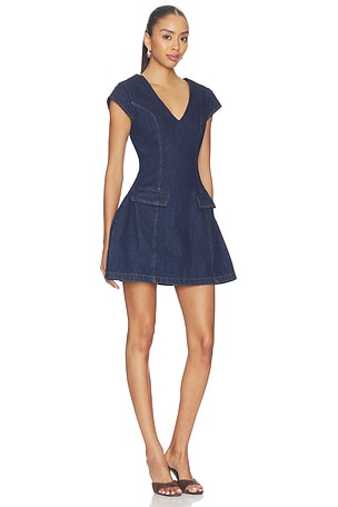 Line & Dot Flavia Mini Dress in Blue