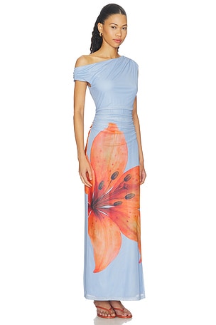 Line & Dot Avah Mesh Dress in Baby Blue