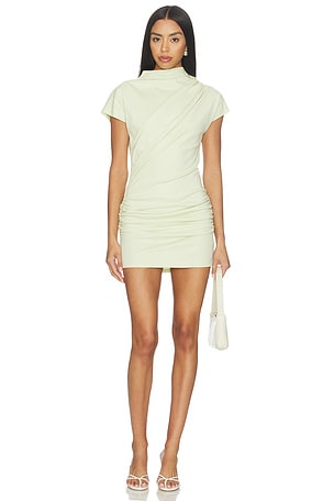 Archer Draped Mini Dress Line & Dot
