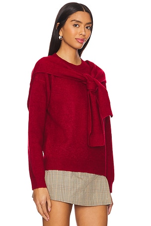 Line & Dot Atlas Sweater in Red