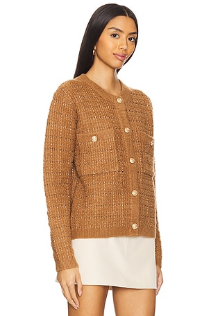 Line & Dot Alexa Cardigan in Brown