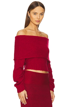 Line & Dot Madex Sweater in Red