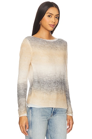 Line & Dot Abstract Ombre Sweater in Grey