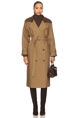 Linden Trench Coat Line & Dot