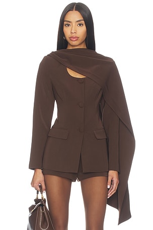 Nimah Scarf Blazer Line & Dot