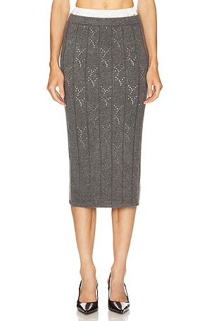 Alena Midi Skirt Line & Dot