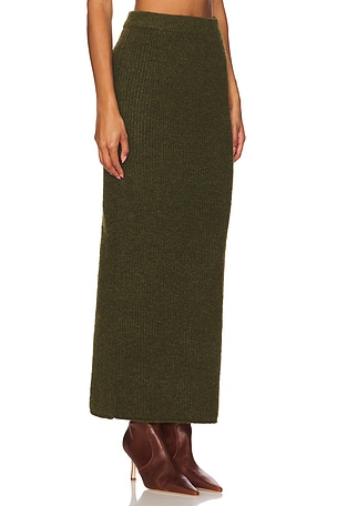 Line & Dot Hart Skirt in Olive