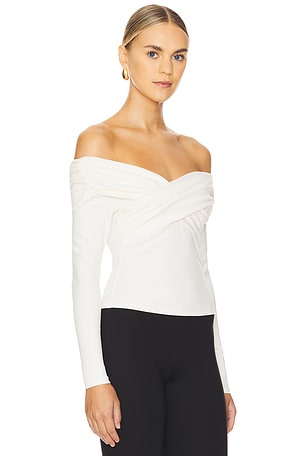 Line & Dot Towne Off Shoulder Top in Ivory