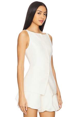 Line & Dot Adella Top in Cream