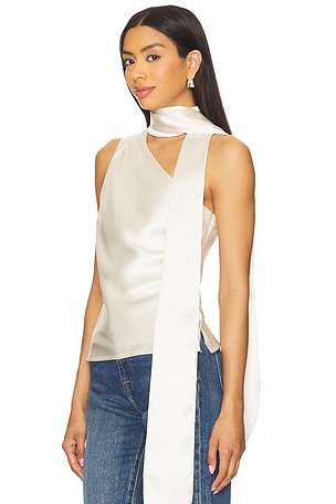 Lene & Dot TOP IMPRIMÉ FOULARD GLOSS en Ivoire