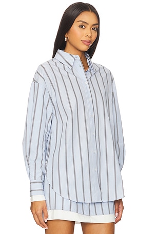 Line & Dot Leia Shirt in Blue. Size XL. Also