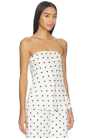 Line & Dot Ravyn Tube Top in Black,Ivory