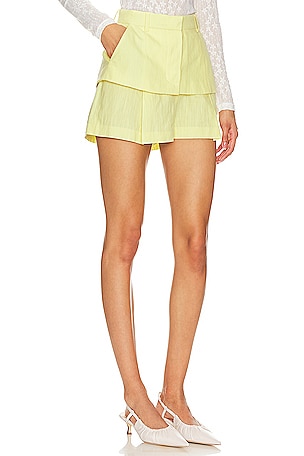 LEJE Skirt Shorts in in Yellow