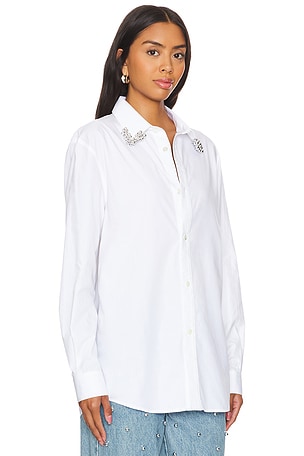LEJE Bubble Embroidered Shirt in White