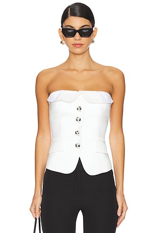 TOP STRAPLESS CON BOTONES EN LA PARTE DELANTERA LEJE