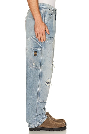 LEVI'S 568 Loose Straight Double Knee Jeans in Blue. Size 34. Also