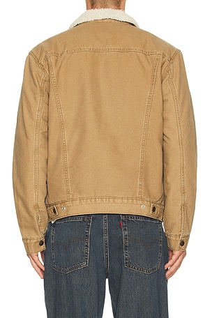 LEVI'S Type 3 Sherpa Trucker Jacket in Brown