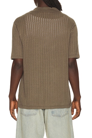 LEVI'S Costa Knit Camp Shirt in Brown