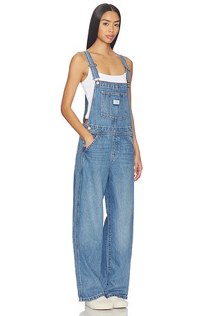 LEVI'S Full Length Wide Leg Overall in Blue. Size XS. Also