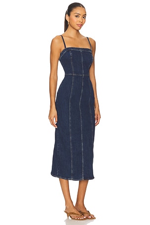 LEVI'S Seamed Bustier Dress in Blue