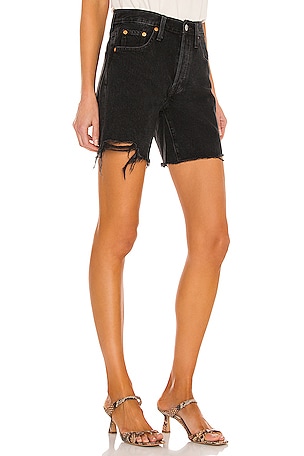 LEVI'S 501 Mid Thigh Short in Black