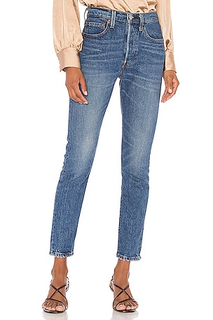 CLASSIC LEVIS 501 HIGH offers RISE SKINNY WITH DISTRESSING SIZE 26 FROM REVOLVE