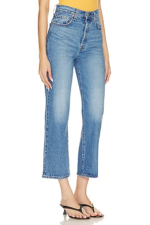 LEVI'S Ribcage Straight Ankle Jeans in Denim-Dark