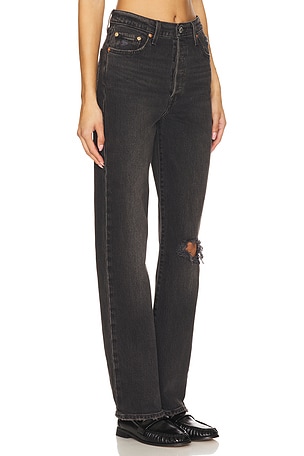 LEVI'S Ribcage Full Length Jeans in Black