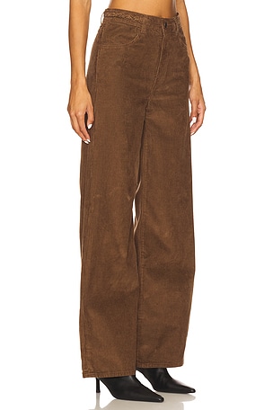 LEVI'S Ribcage Wide Leg Braided Jeans in Brown. Size 32. Also