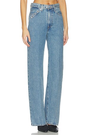 LEVI'S Ribcage Belted Wide Leg in Blue