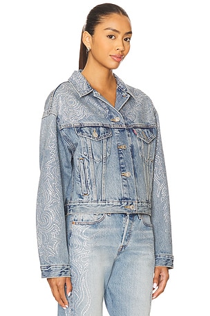 LEVI'S Shrunken 90s Jacket in Blue. Size XS. Also