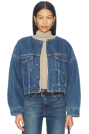 Collarless Crop Sherpa Trucker LEVI'S