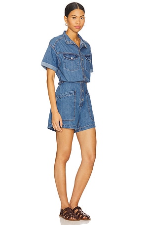 LEVI'S Short Sleeve Surplus Romper in Blue
